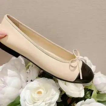 chanel香奈儿女鞋单鞋经典杏色芭蕾舞鞋舒适脚感35