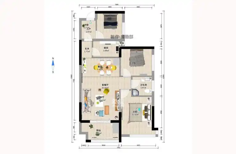 星沙凤凰城 筑梦佳园 豪装小三房 中间楼层 大同