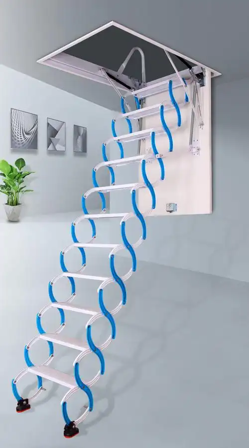 壹锘钱金梯子电动阁楼伸缩楼梯别墅复式全自动隐形楼梯爬梯升降家用