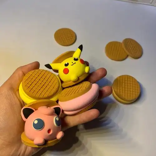烤前烤后皮卡丘胖丁夹心饼干超轻粘土