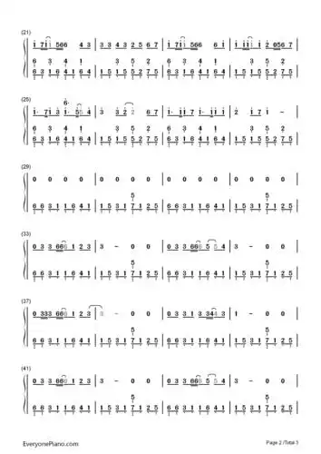 平凡之路后会无期主题曲双手简谱预览2