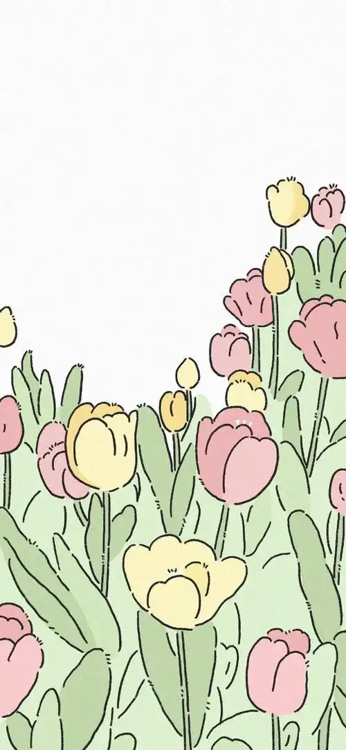 想要类似这种的卡通花壁纸