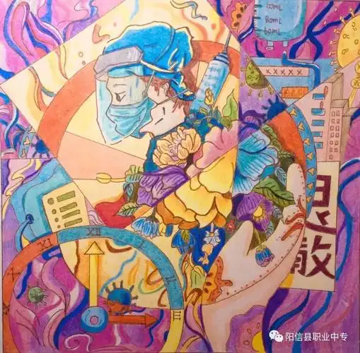 "抗击疫情,致敬英雄"主题绘画作品-图4