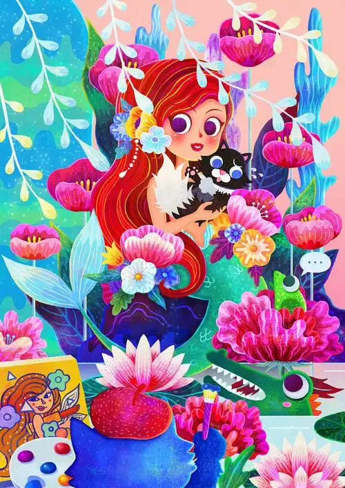 秘密花园系列插画——成长快乐