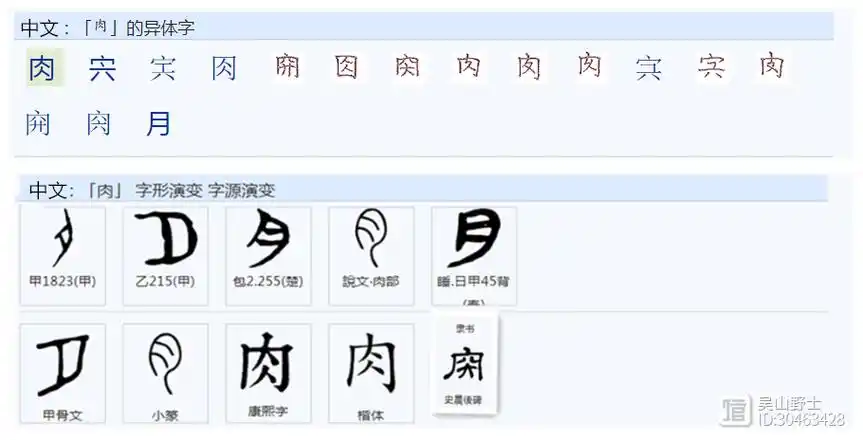 象形.".犹祭祀专用大型动物带生殖体块的部分是(甲骨文)肉字之范式.