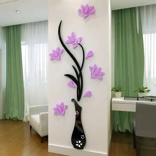 萝朗3d立体墙贴纸客厅自粘冰箱贴沙发背景墙花卧室装饰墙壁贴画sn8212