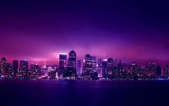 夜幕下的城市风光