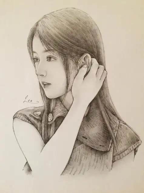 素描人物女孩素描人物女孩简单卡通