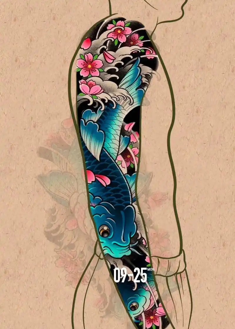 tattoo #纹身手稿设计 #花臂  - 抖音