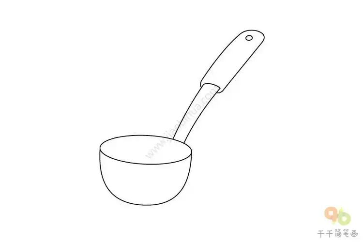 厨房必备汤勺简笔画