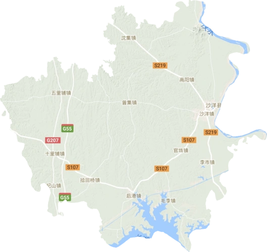 沙洋县行政区域简介