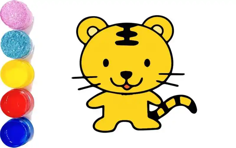 简笔画教程:教小朋友们画可爱的小老虎