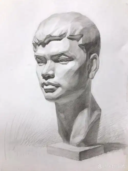 广东青年石膏像步骤图