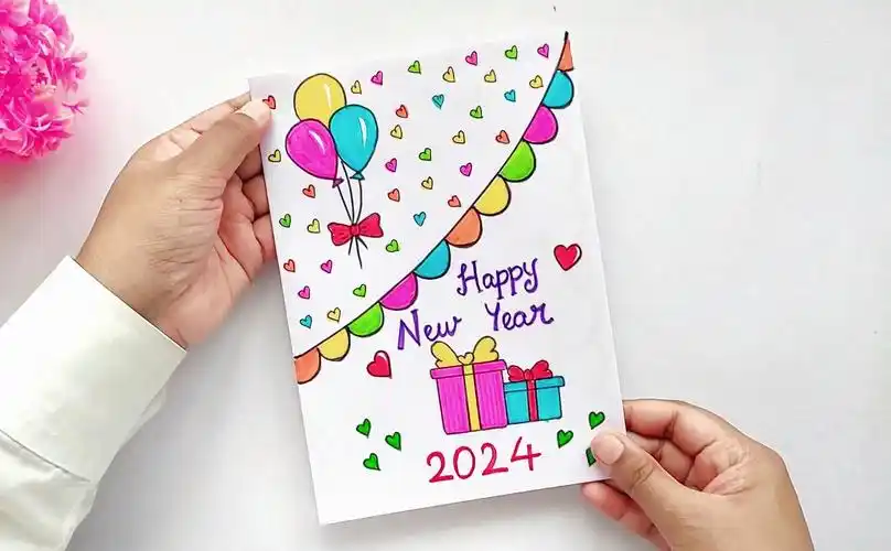 简单好看的手工新年贺卡,满满心意送给爸妈和老师