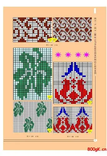 棒针配色编织花样2