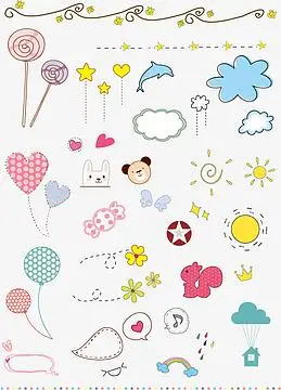 手绘卡通可爱小元素