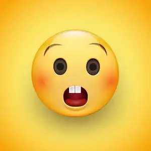 受宠若惊emoji 表情的脸, 这是一个惊讶的外观和广泛的眼睛.