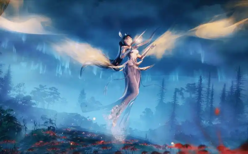 唐三送她灯笼白纱裙,可惜300亿水晶鞋没了_官方_壁纸_唯美