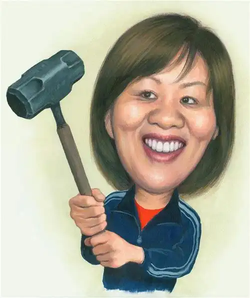 【朱自尊漫画大师名人肖像作品欣赏】—— 郎平