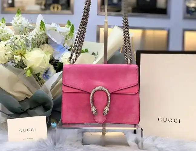 gucci经典酒神小号   夏天一定要背有颜色的包包   粉色显白  公价