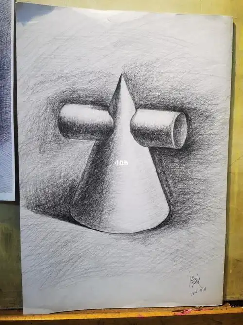 素描画立体图形素描立体画