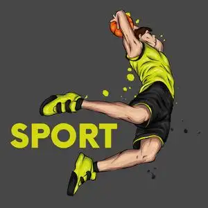 穿短裤和t恤的男人或男人. 运动和篮球. 矢量图.照片