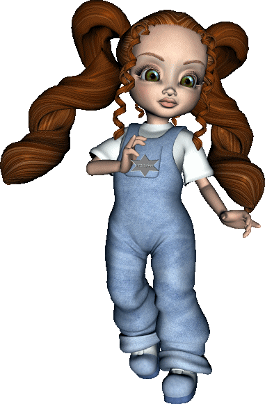 【动画】金色角花免抠图 3d小人儿图素材