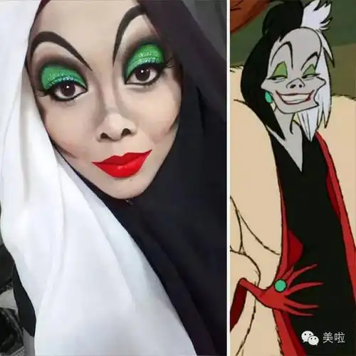 《101忠狗》反派库伊拉,脸部轮廓都变形,这修容技术真是杠杠滴.