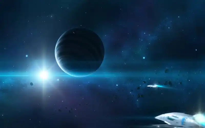 蓝色星空风景壁纸