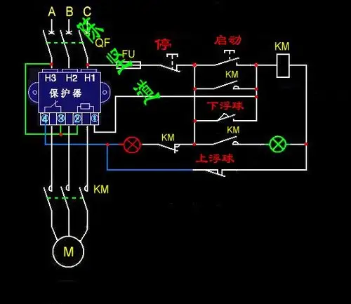 求水箱自动上水电路图