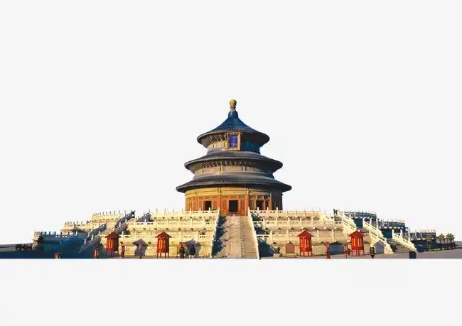 国潮北京天坛建筑元素中国传统建筑