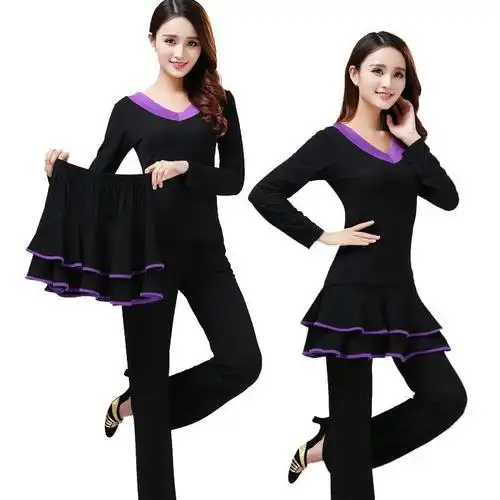 杨丽萍广场舞服装新款套装莫代尔棉中老年跳舞衣成人运动舞蹈服女