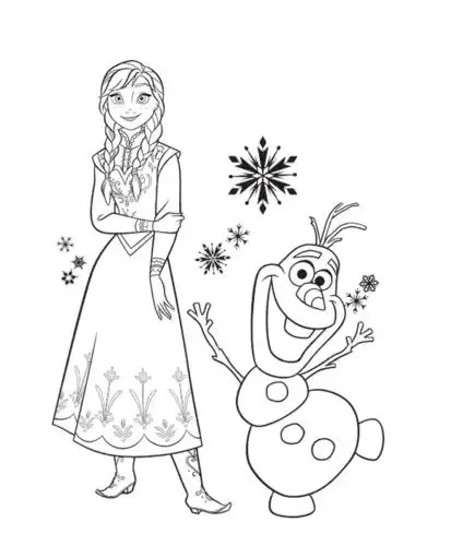 冰雪奇缘全家福简笔画