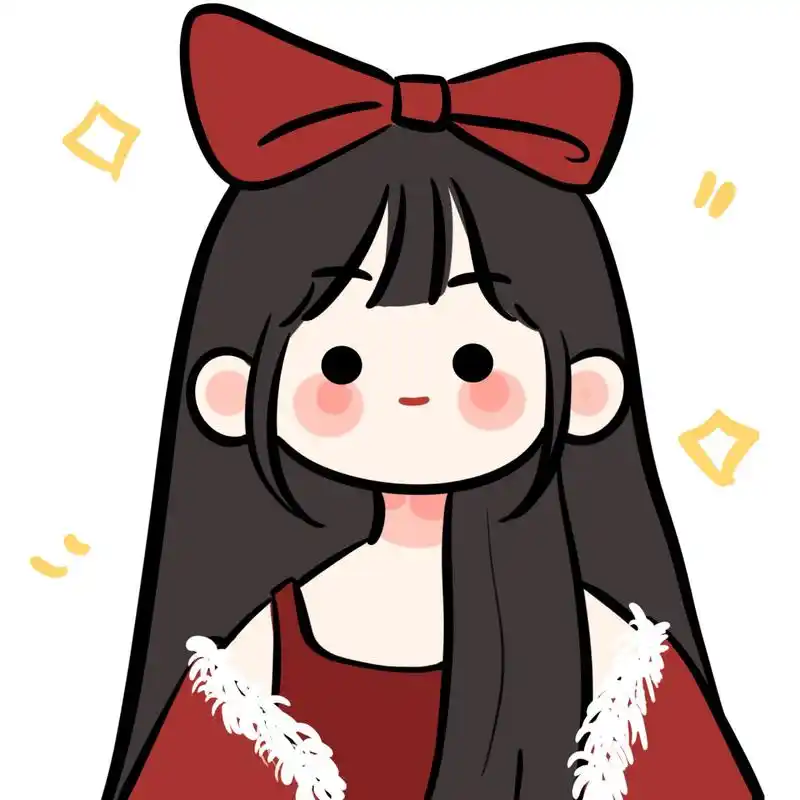 新年喜庆头像卡通可爱简笔画红色系闺蜜头像