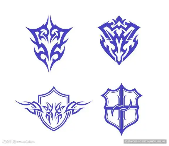 盾牌花纹图案图片