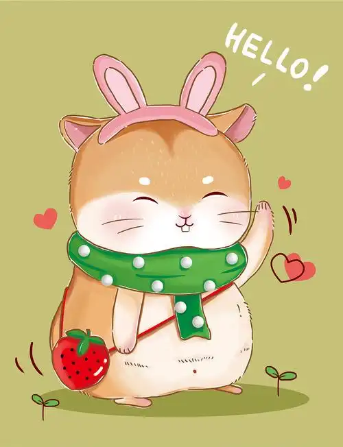 卡通仓鼠壁纸_mandy果-站酷zcool