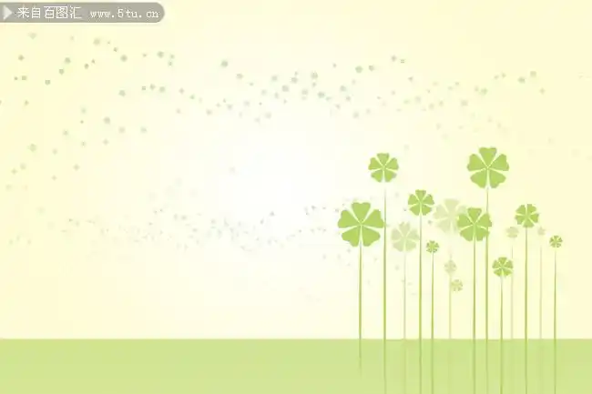 四叶草背景psd分层素材