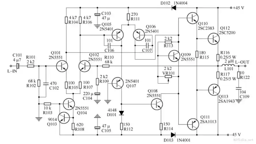 经典的后级电路图大家看看还有什么地方要修改的想做成甲类