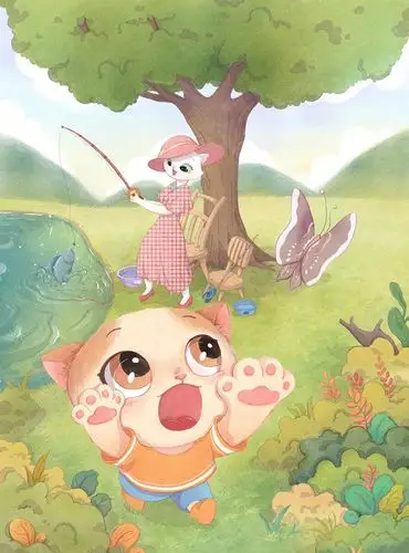 小猫钓鱼