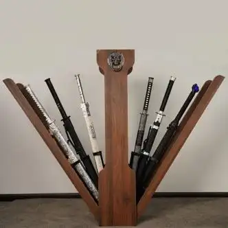 莫肖尔少年歌行无双剑匣剑九黄宝剑实木收纳盒抖款六剑弹出架雪中悍刀