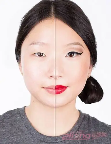 看看五个妹子的化妆前后对比图