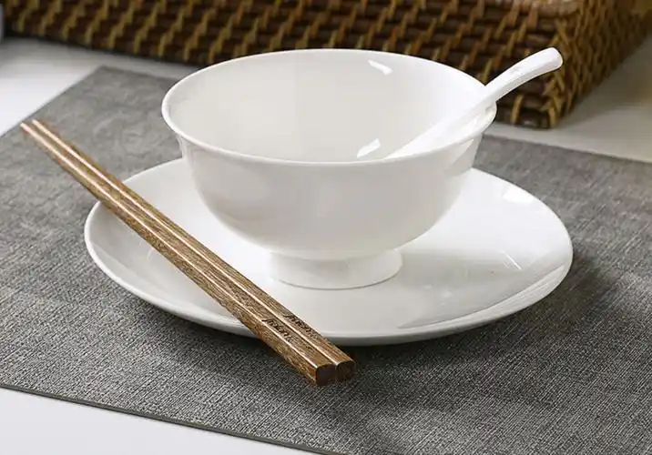 唐山骨瓷碗家用套装微波炉米饭碗面碗粥碗防烫吃饭餐具陶瓷饭碗