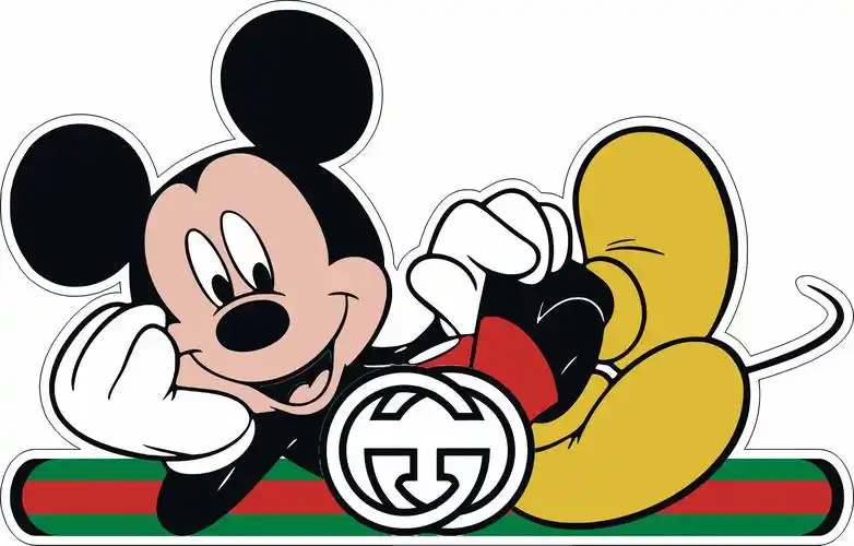 潮牌字母卡通动漫米奇印花矢量图服装裁片t恤烫图印花花型素材