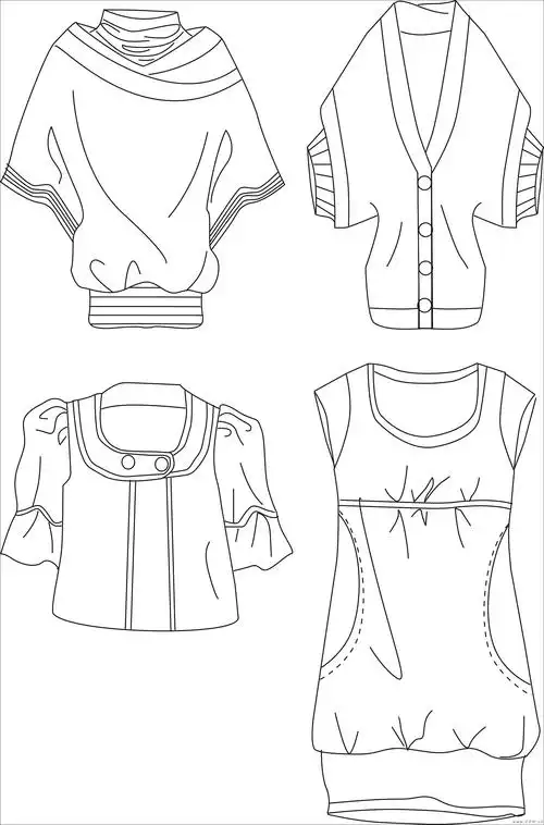 女装款式图作品-女装款式图款式图