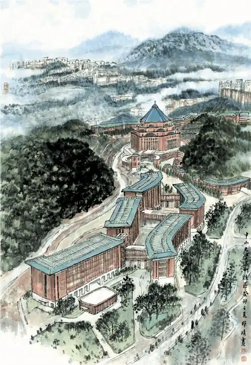 我们把中大用水墨画下来,送给你_校园_梦想_校区