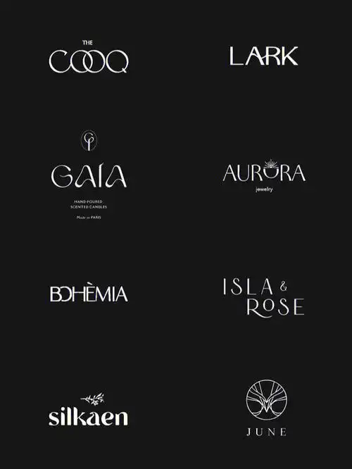 简约大牌感英文字母组合logo设计