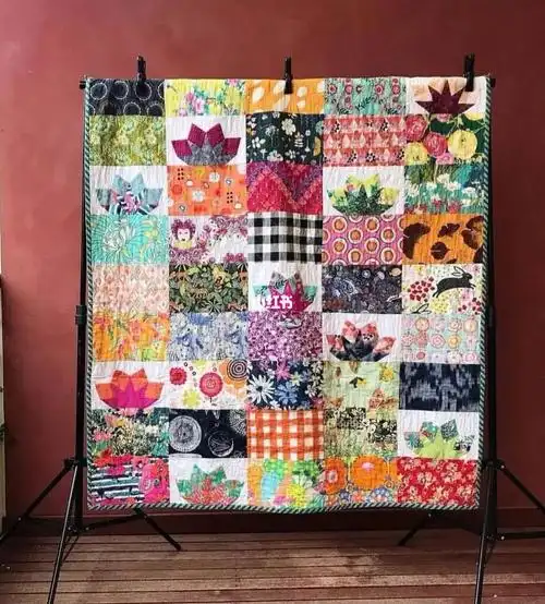 拼布作品欣赏把喜欢的布料一块一块拼起来