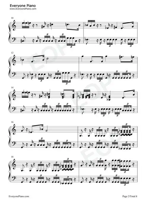 the imperial march-帝国进行曲-星球大战 配乐五线谱预览2