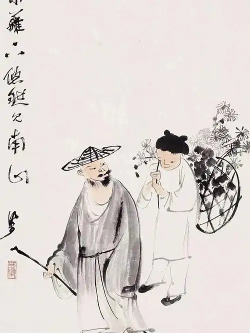 李可染的水墨人物有情有趣