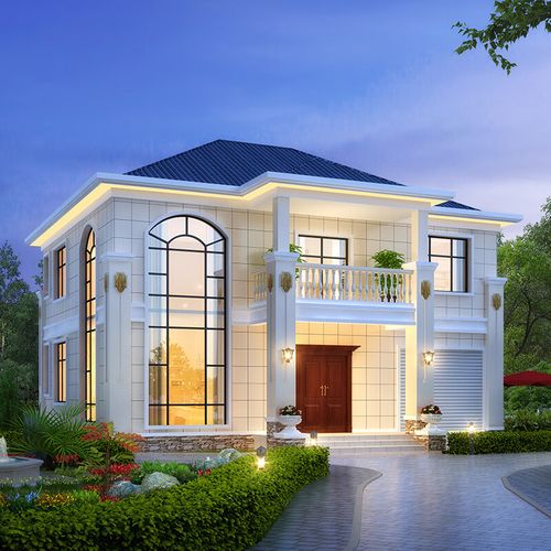 匠墅居 农村自建房设计图新款网红二层别墅设计图纸简欧风格带车库